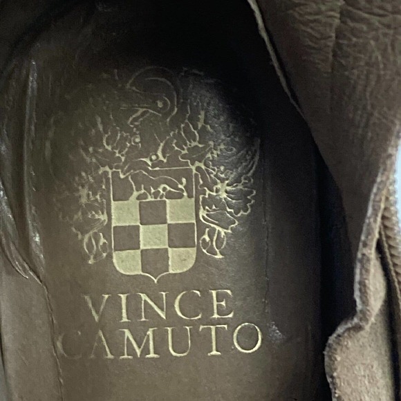 Vince Camuto Bootie Womens Sz 7.5 Brown  Suede Leather Wedge Heel‎ Ankle Melisi - Picture 7 of 7